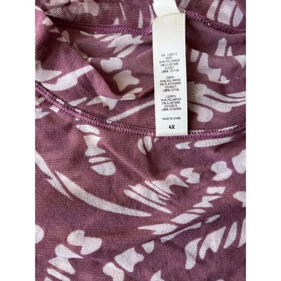 SKIMS Kim Kardashian Plus SUMMER Mesh Raspberry Swirl T-Shirt Bodysuit Size 4X - Picture 6 of 10